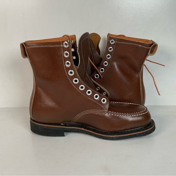 Vintage Thom McAn Moc Toe Boots | Insulated | Safety Toe | 1960s | Men’s 9 E main image 8